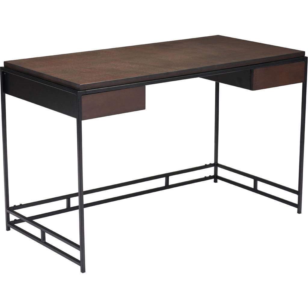 Steven Desk Espresso & Metal