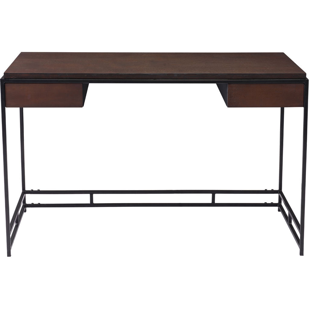 Steven Desk Espresso & Metal