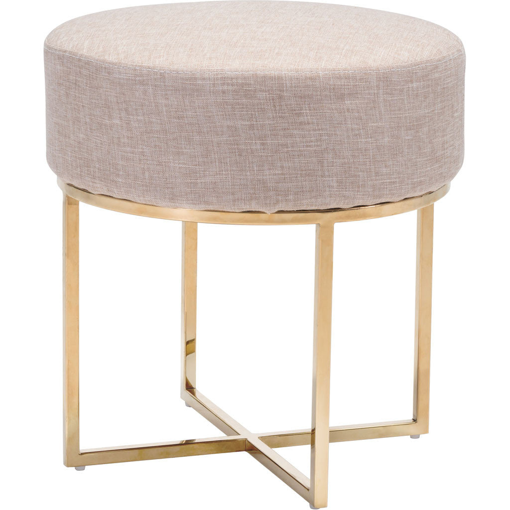 Ben Stool Beige & Gold