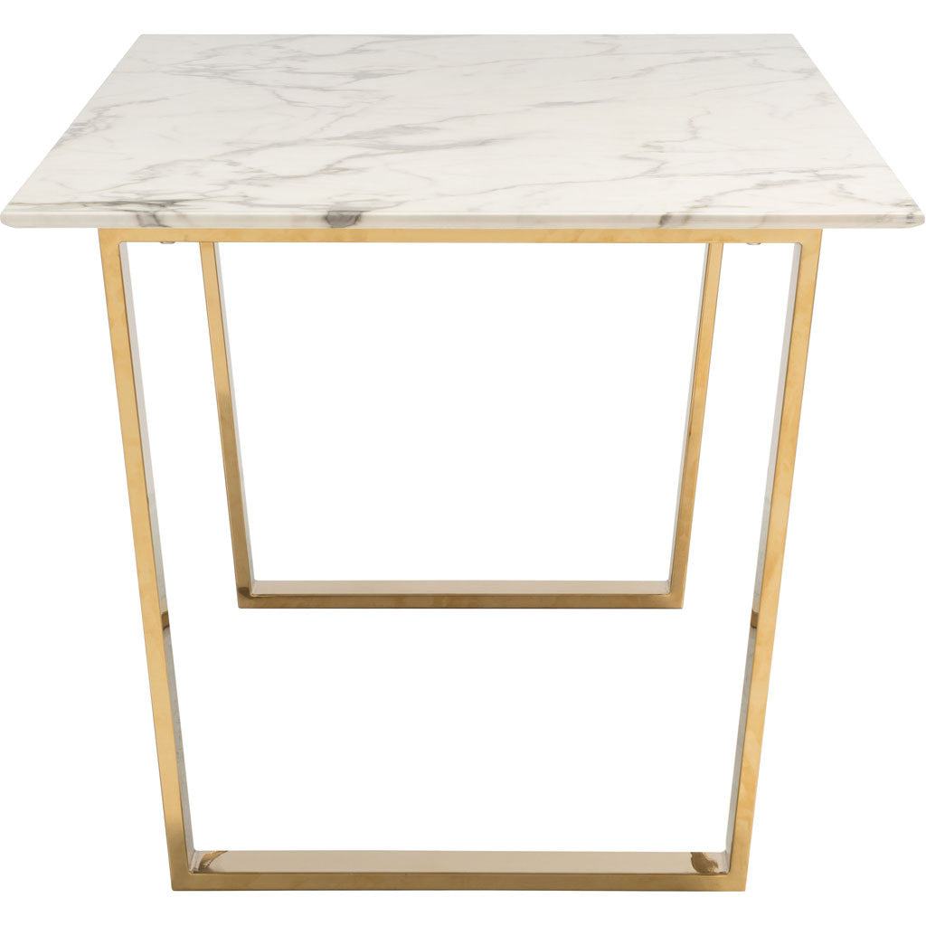 Acel Dining Table Stone & Gold