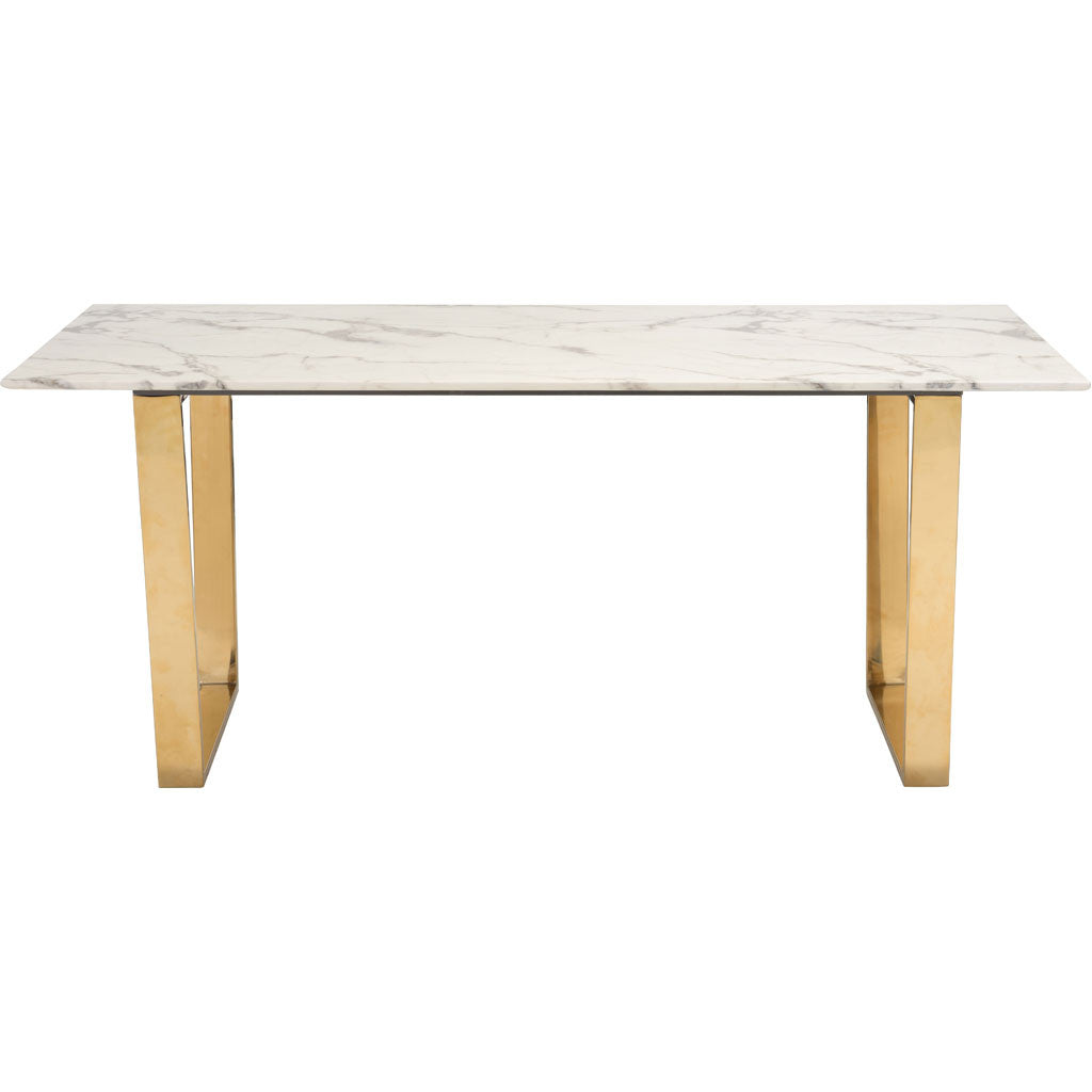 Acel Dining Table Stone & Gold