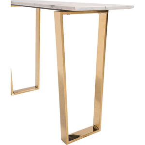 Acel Console Table Stone & Gold