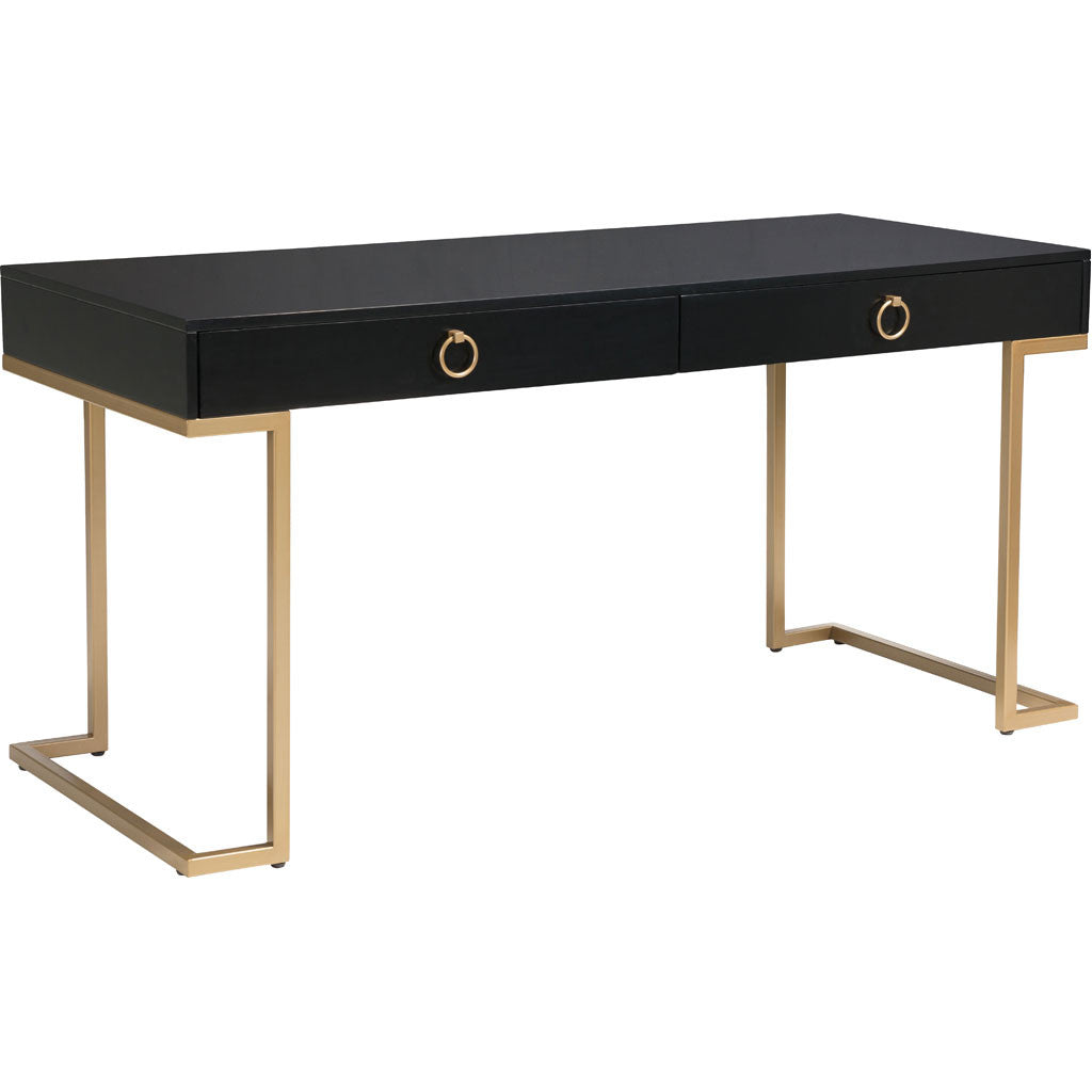 Revery Desk Black & Brass