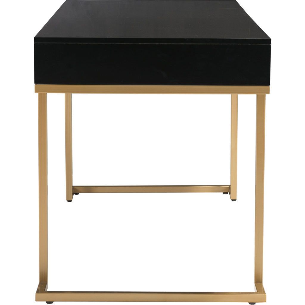 Revery Desk Black & Brass