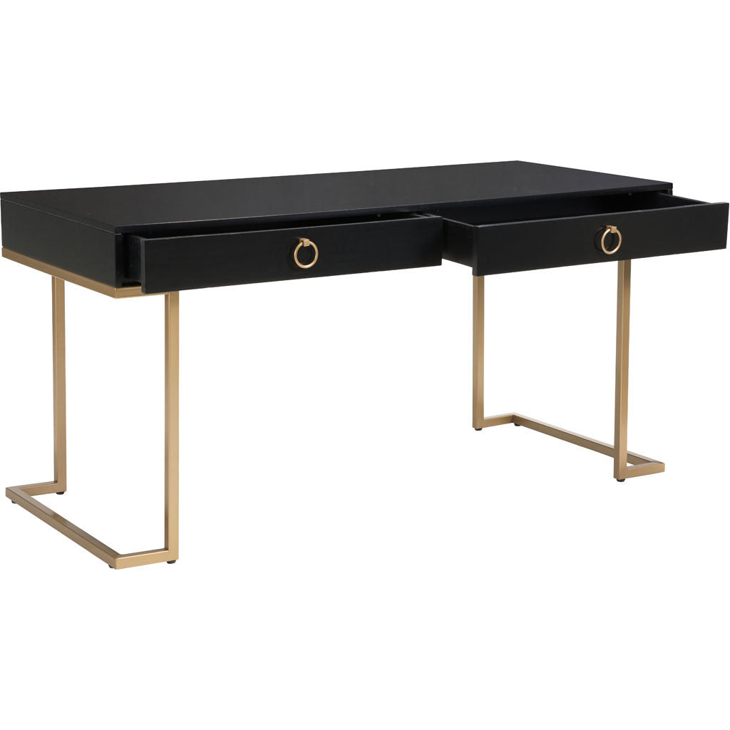 Revery Desk Black & Brass