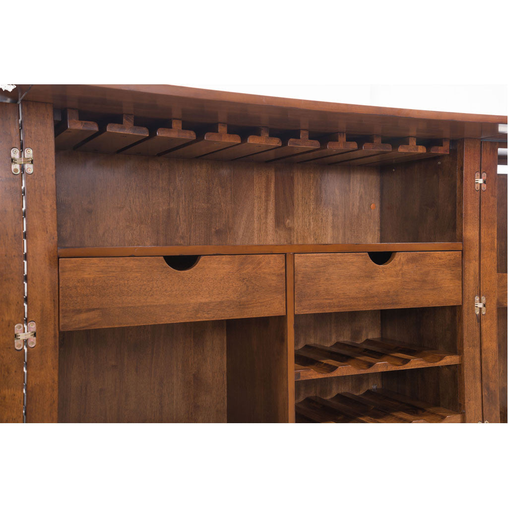 Linear Bar Cabinet Walnut