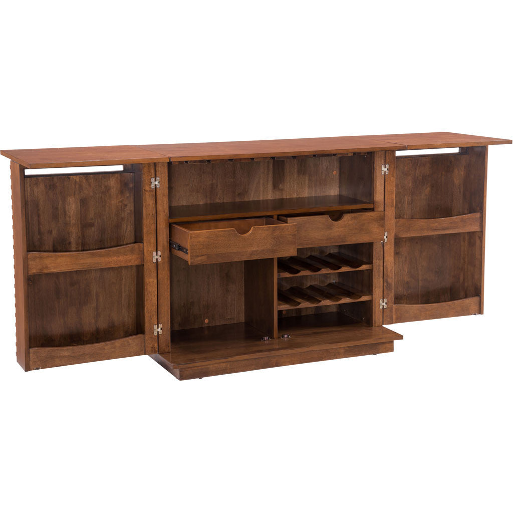 Linear Bar Cabinet Walnut