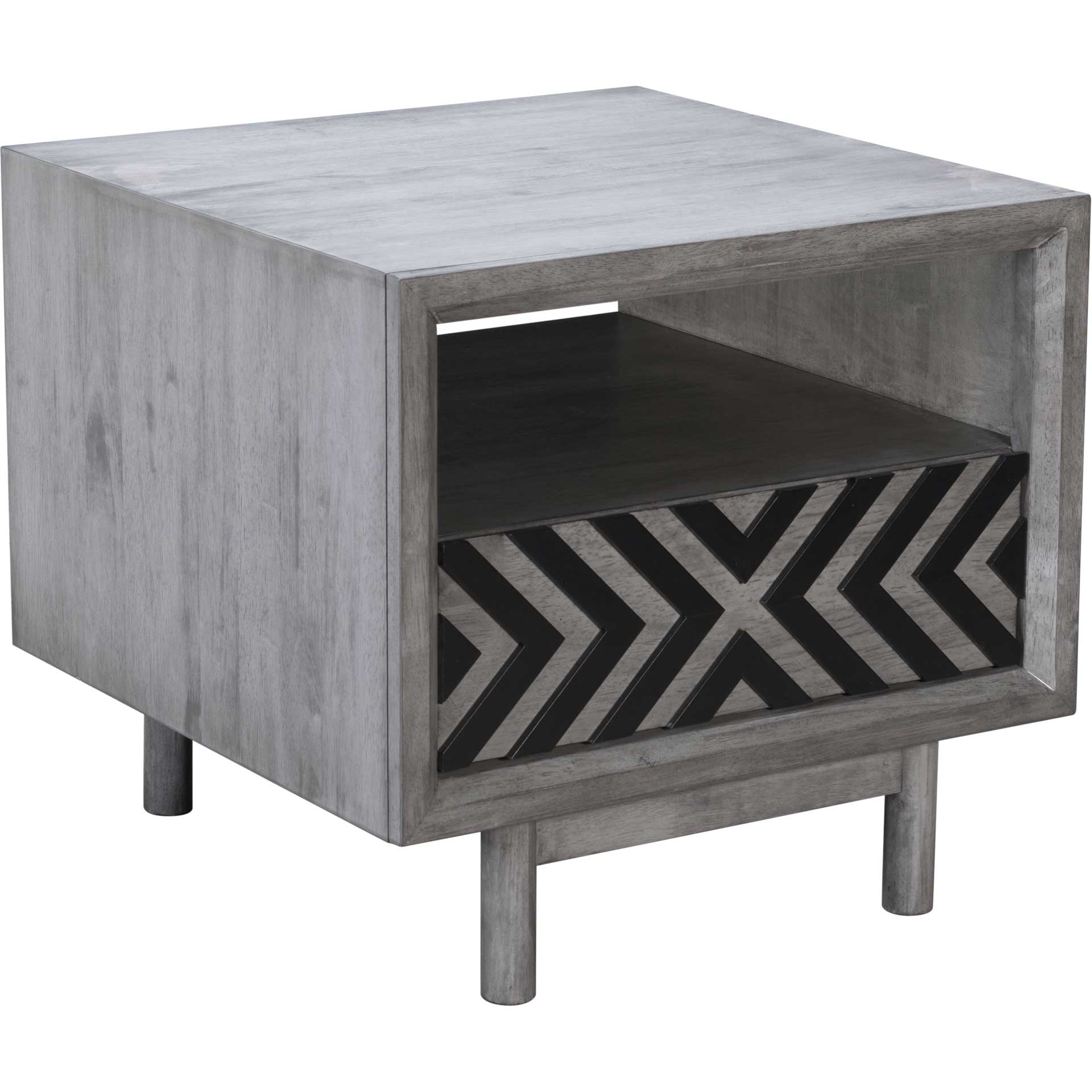 Regents End Table Old Gray