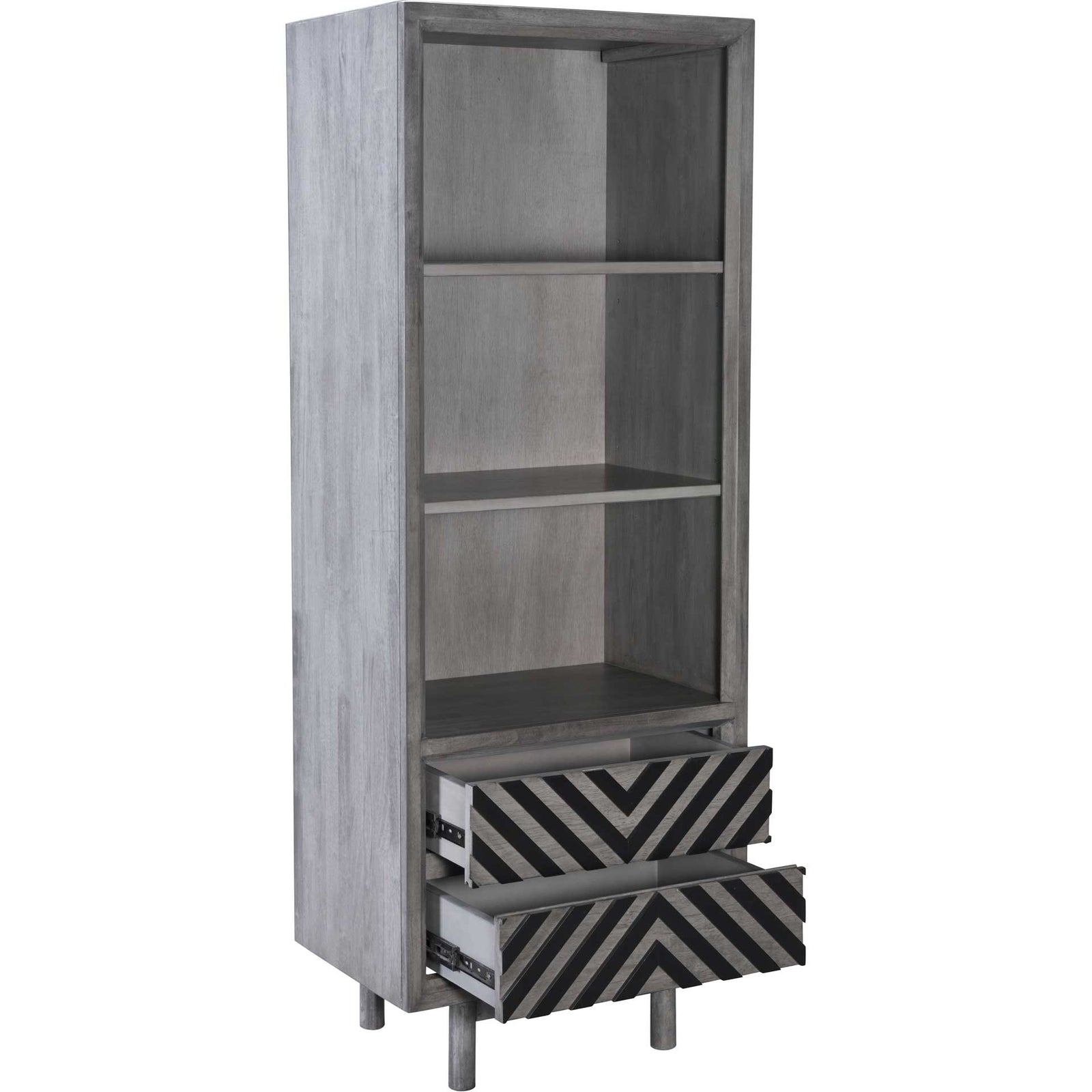 Regents Narrow Tall Shelf Old Gray