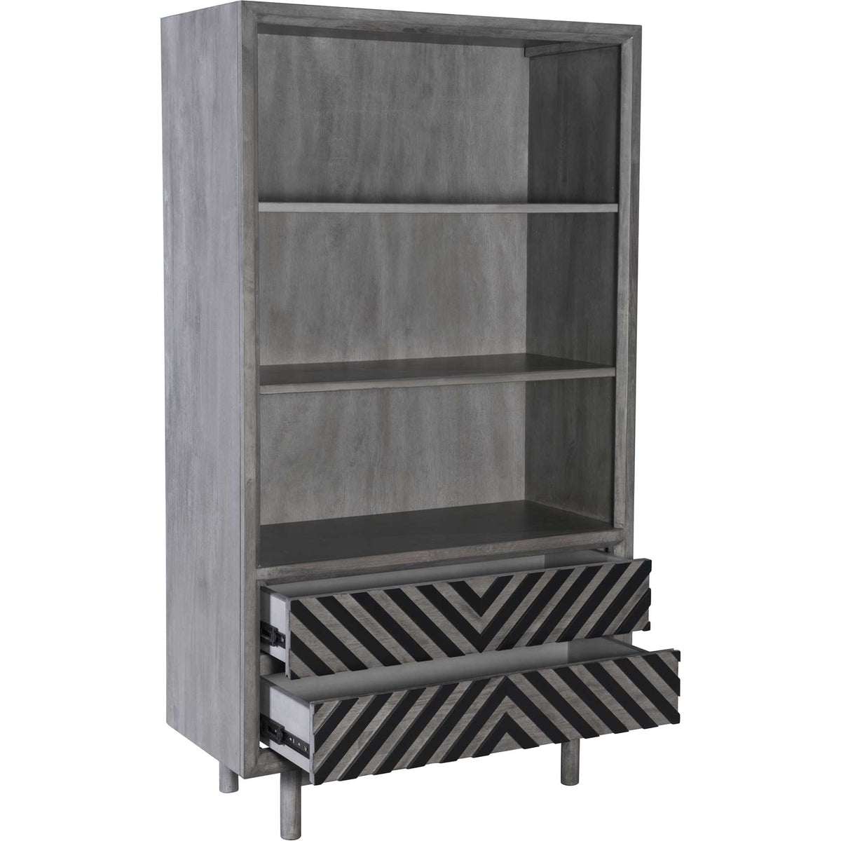Regents Wide Tall Shelf Old Gray