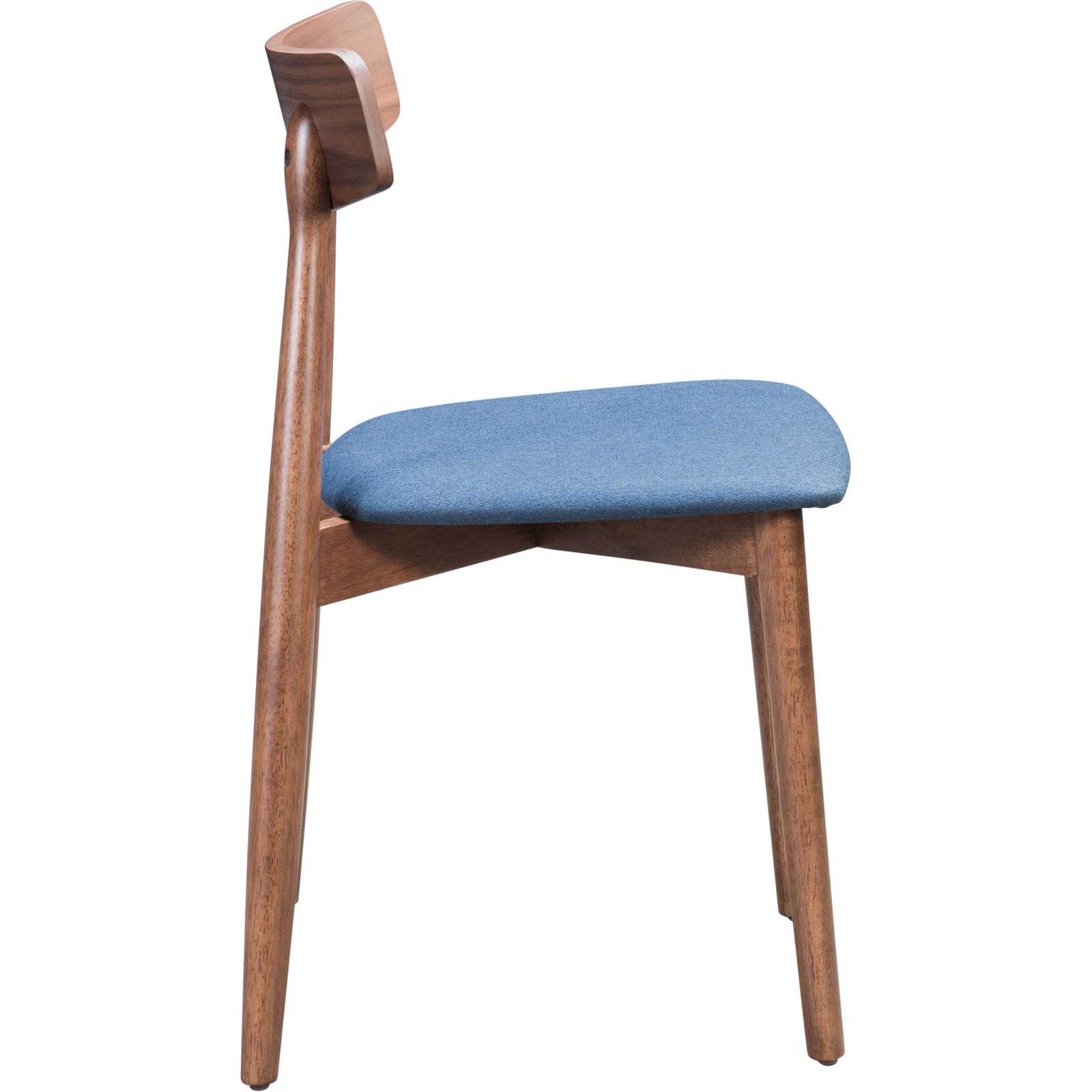 Norwich Dining Chair Walnut/Ink Blue