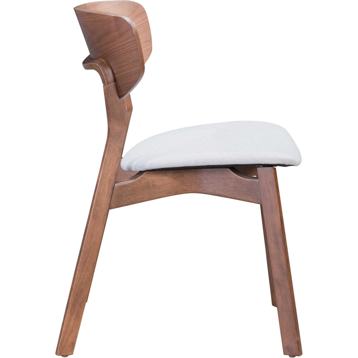 Reid Dining Arm Chair Walnut/Light Gray