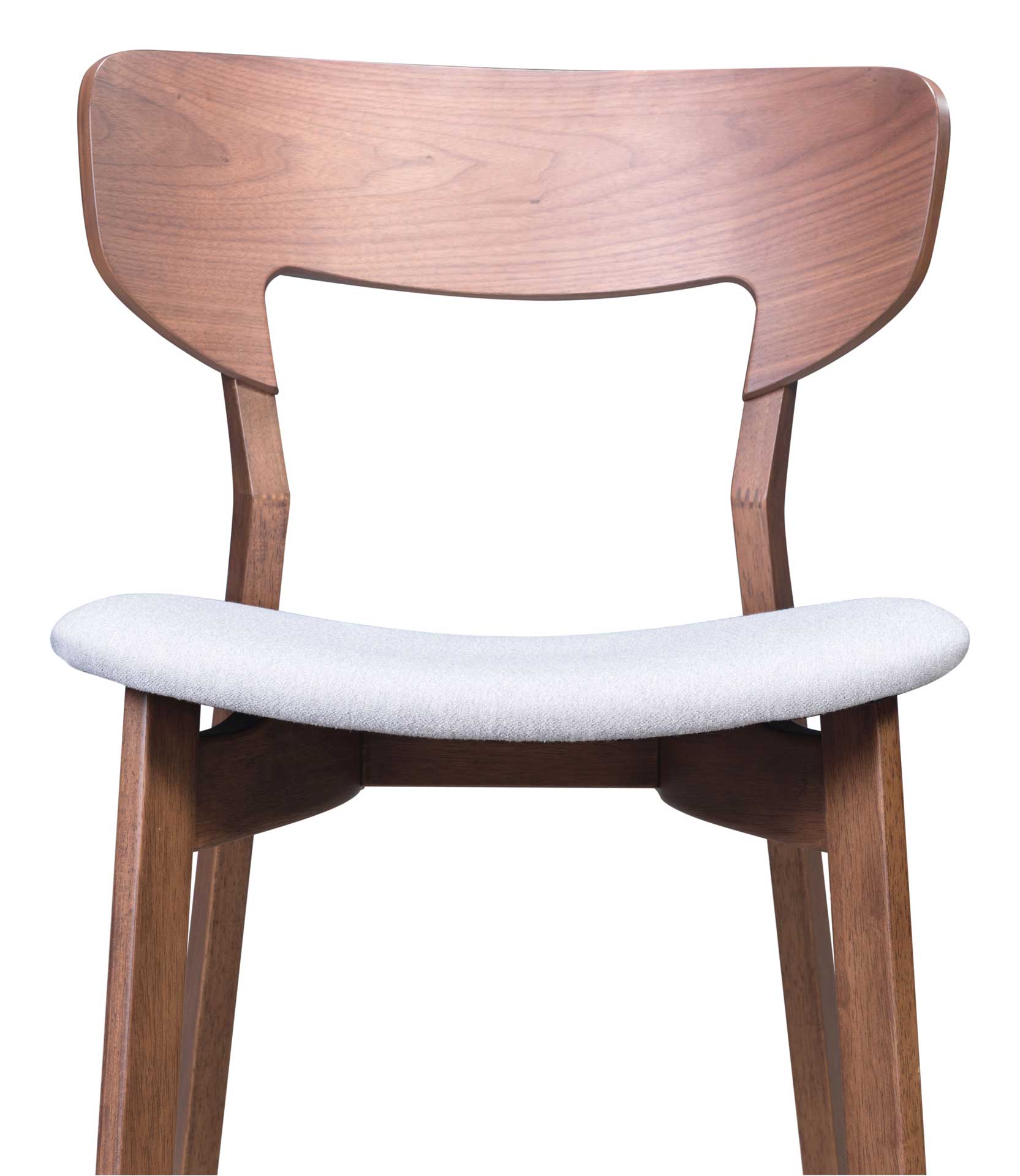 Reid Dining Arm Chair Walnut/Light Gray