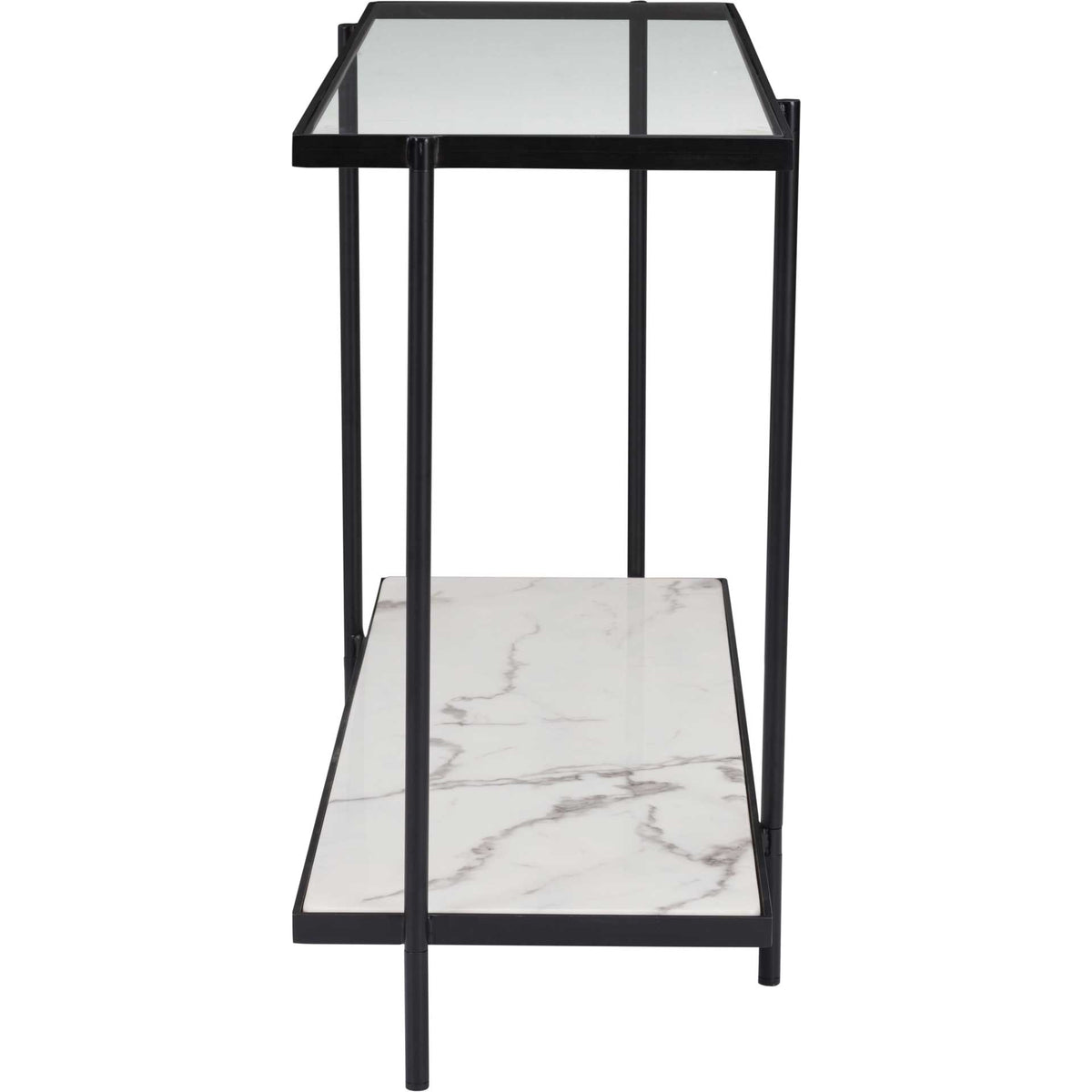 Watts Console Table Matte Black/Stone