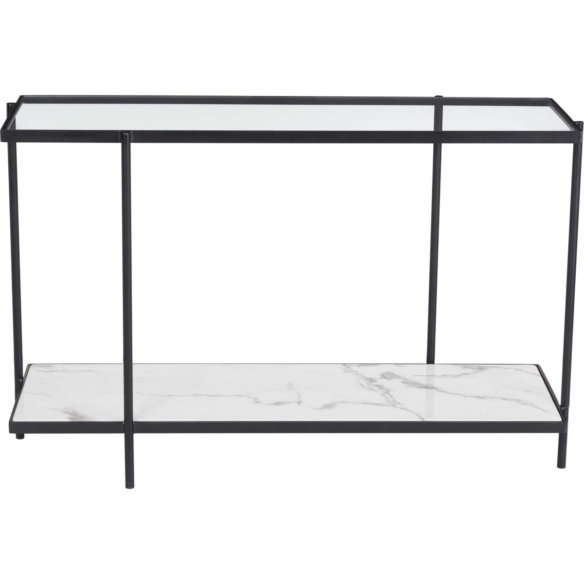 Watts Console Table Matte Black/Stone