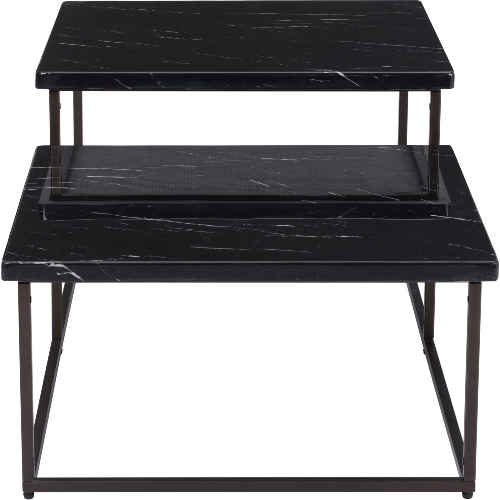 Shaw Coffee Table Black/Stone/Antique Brass