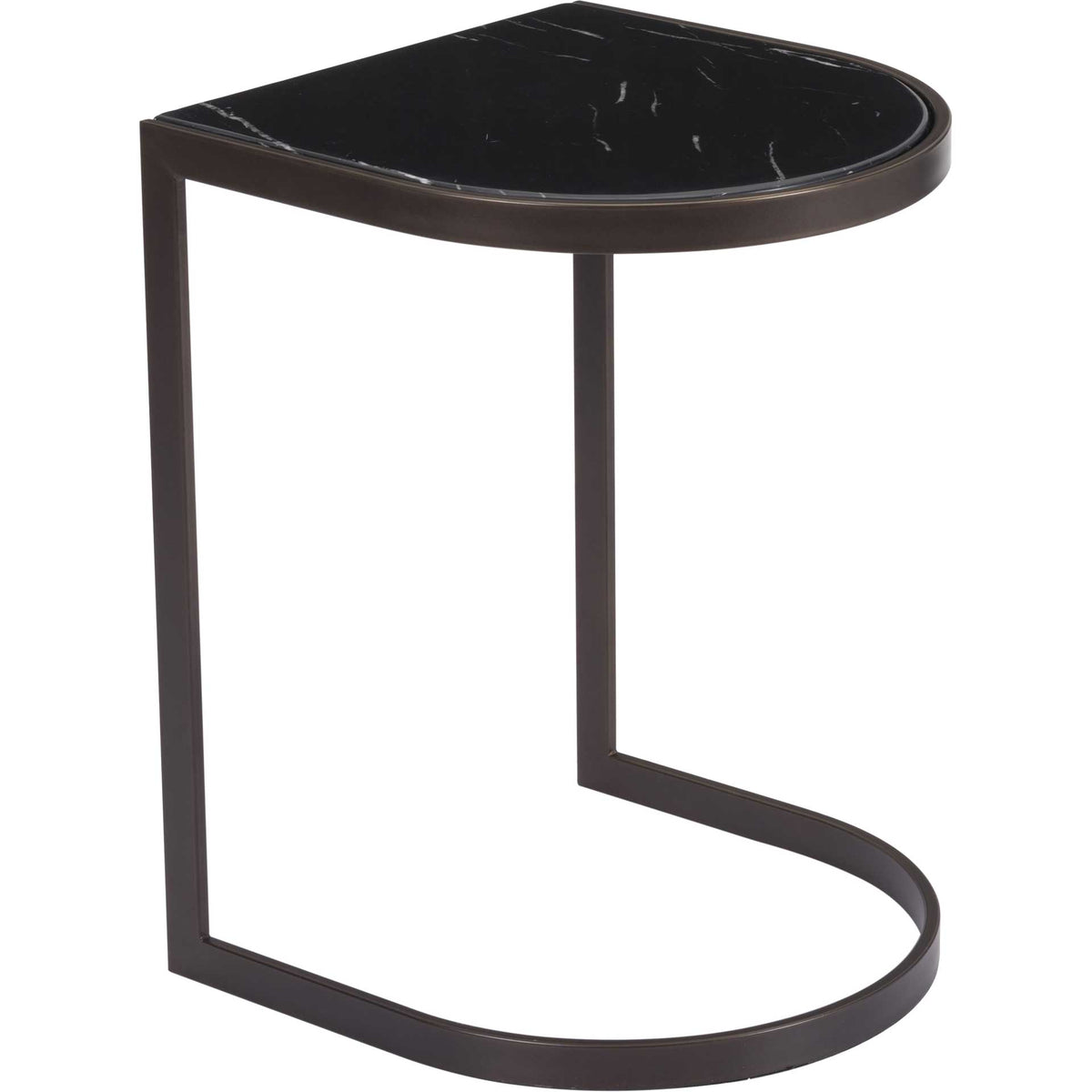 Shaw Nesting End Tables Black/Stone/Antique Brass