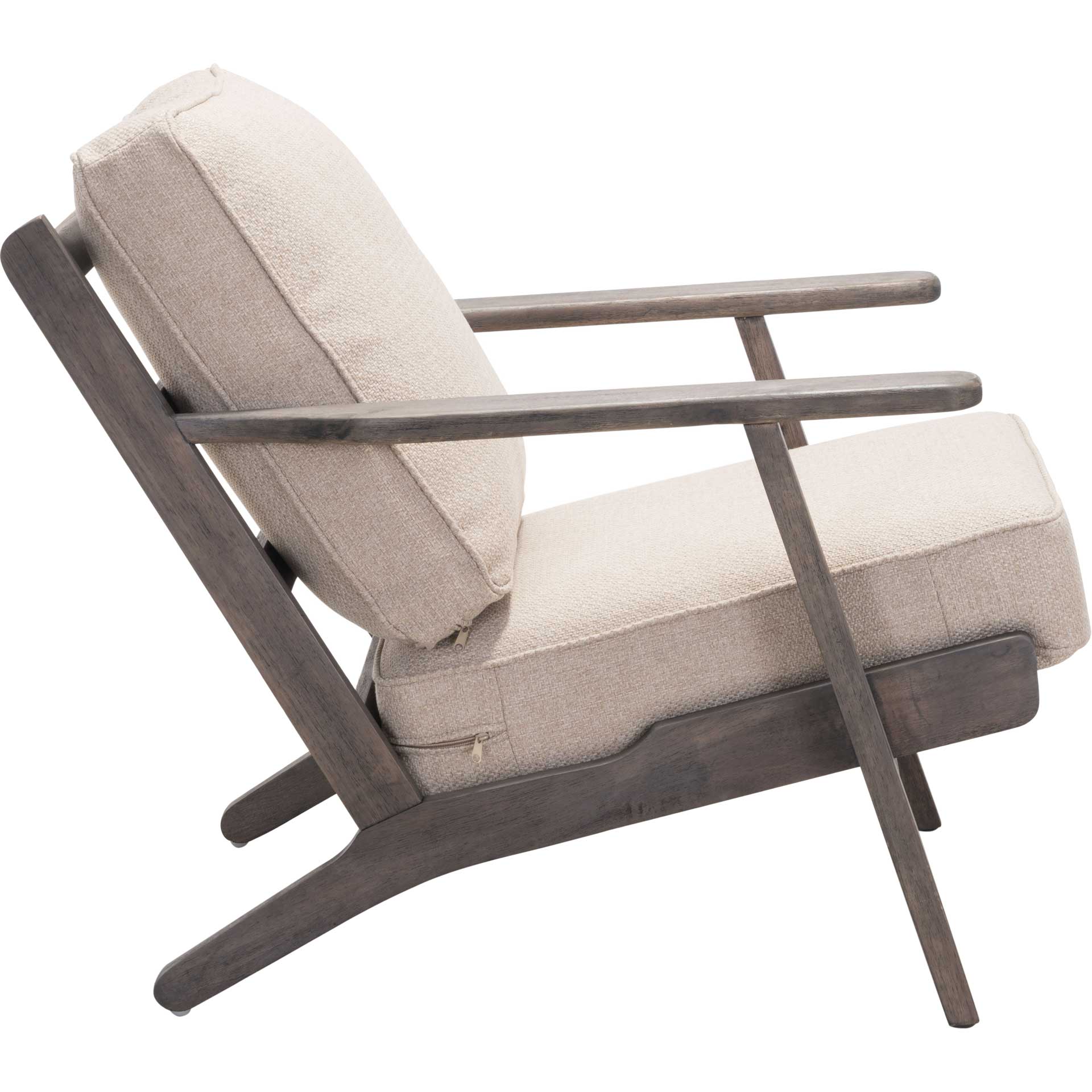 Trinity Lounge Chair Beige/Dark Brown