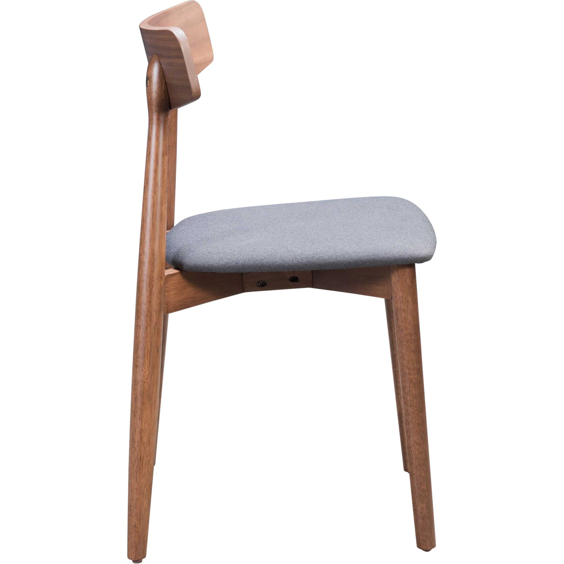 Norwich Dining Chair Walnut/Dark Gray