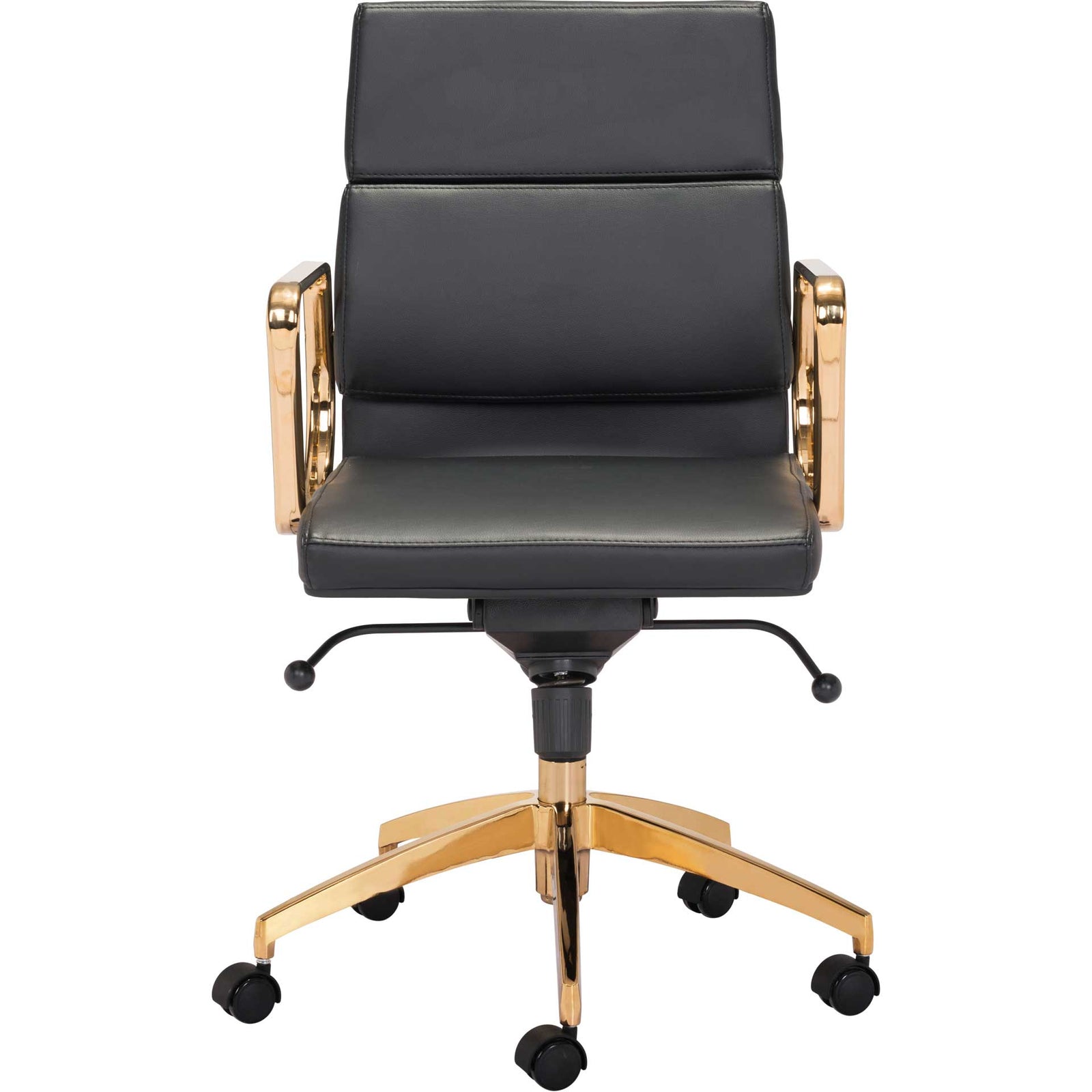 Smart Low Back Office Chair Black/Gold