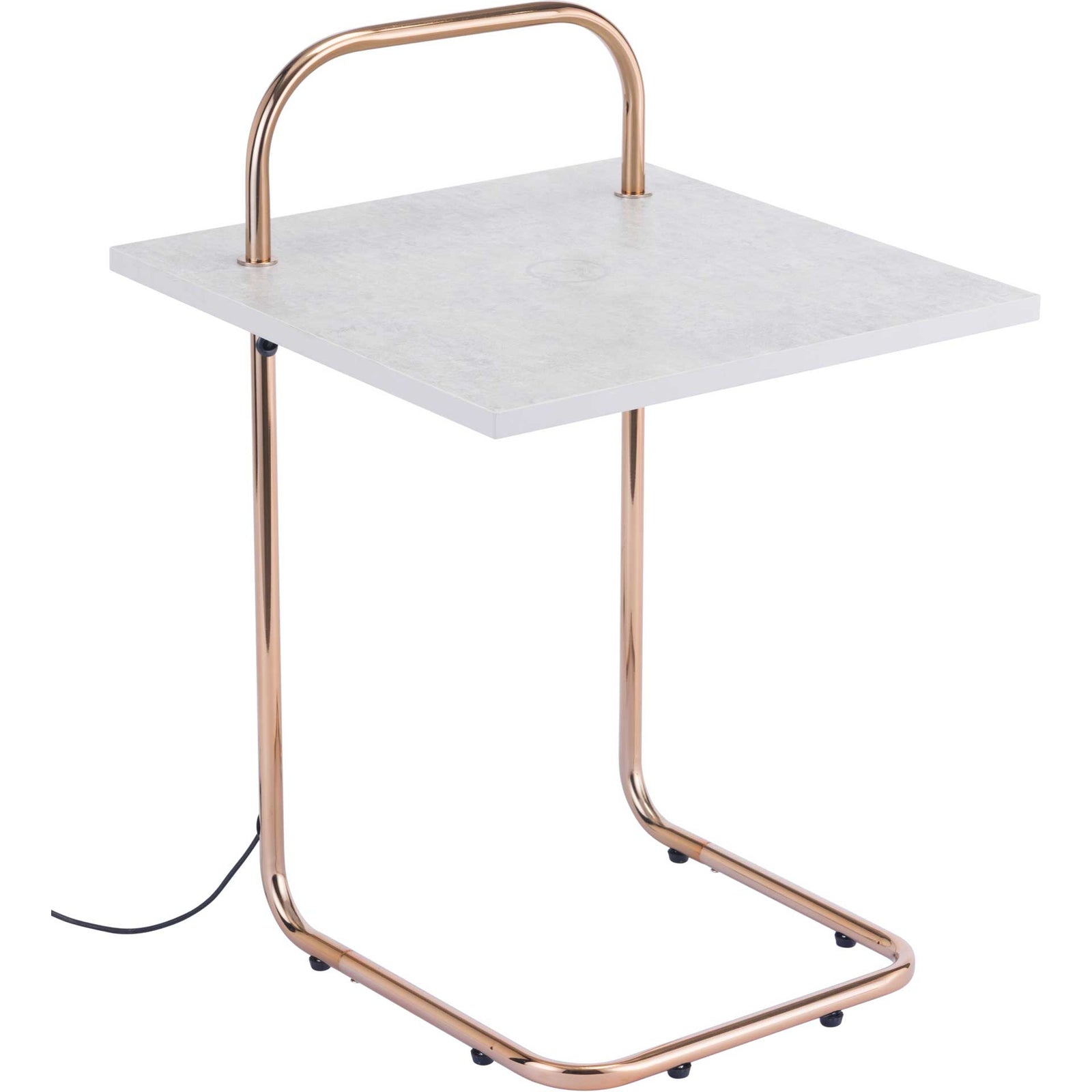 Enzo Side Table Concrete/Gold