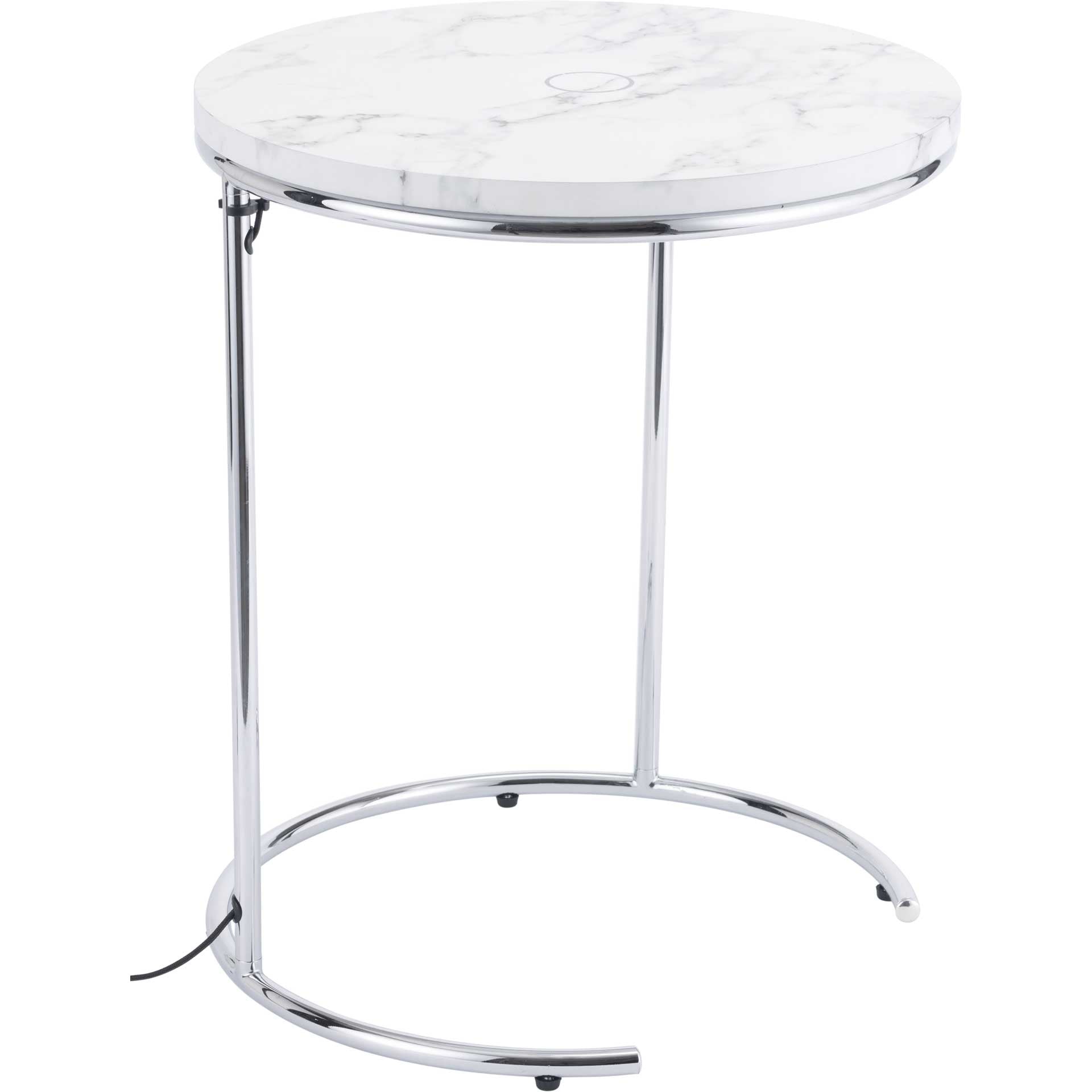 Kennedy Side Table White/Chrome