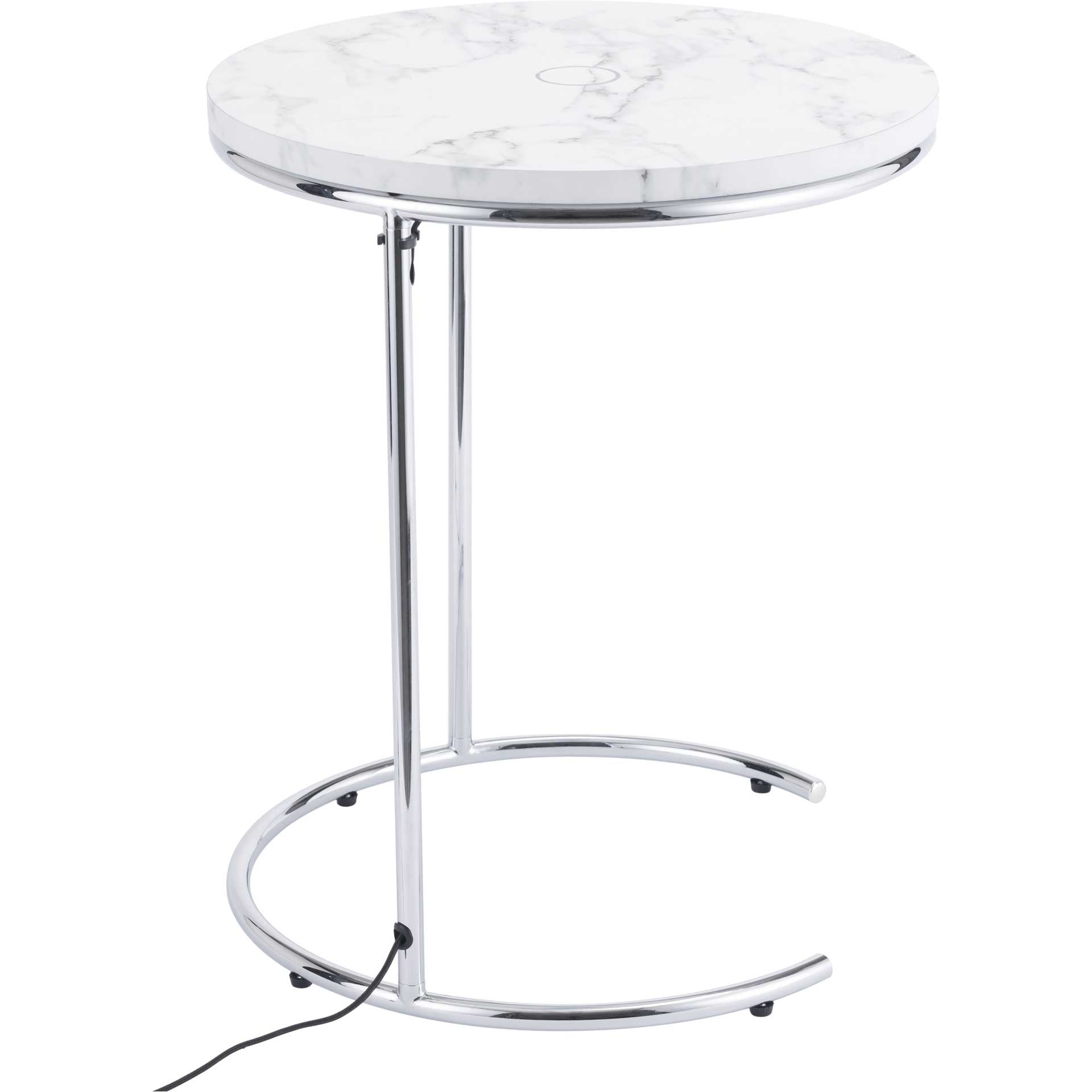 Kennedy Side Table White/Chrome