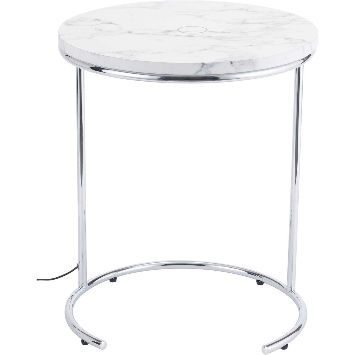 Kennedy Side Table White/Chrome
