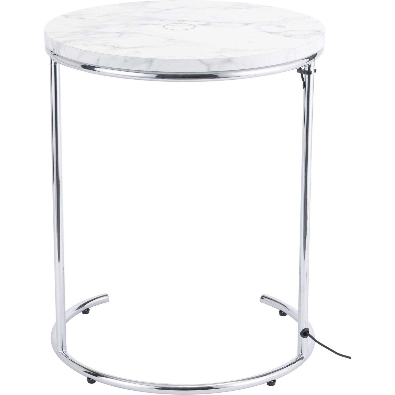Kennedy Side Table White/Chrome