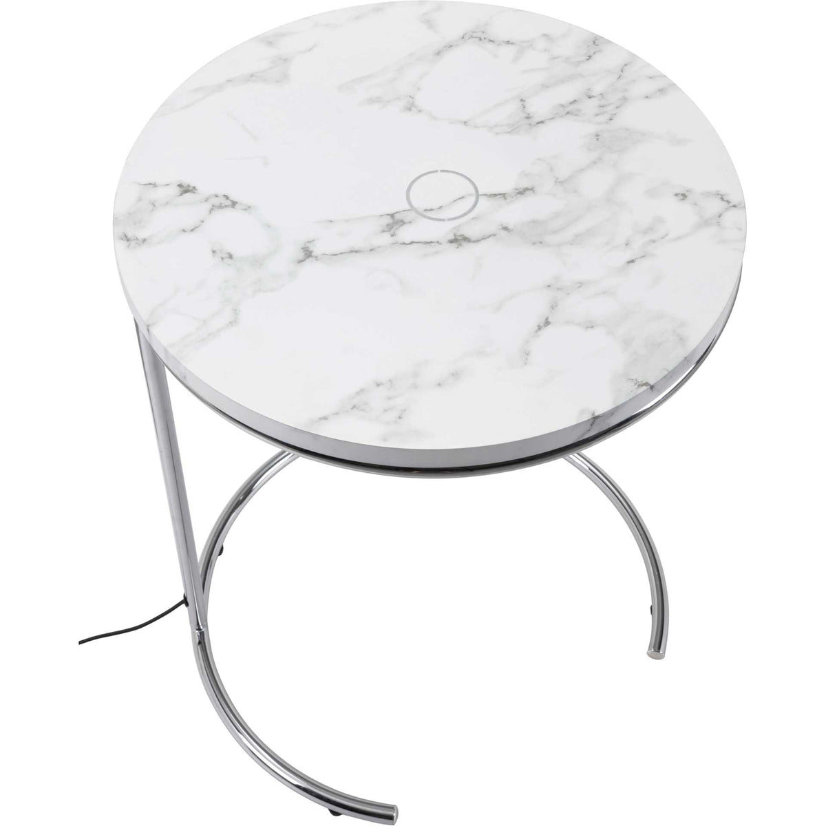 Kennedy Side Table White/Chrome