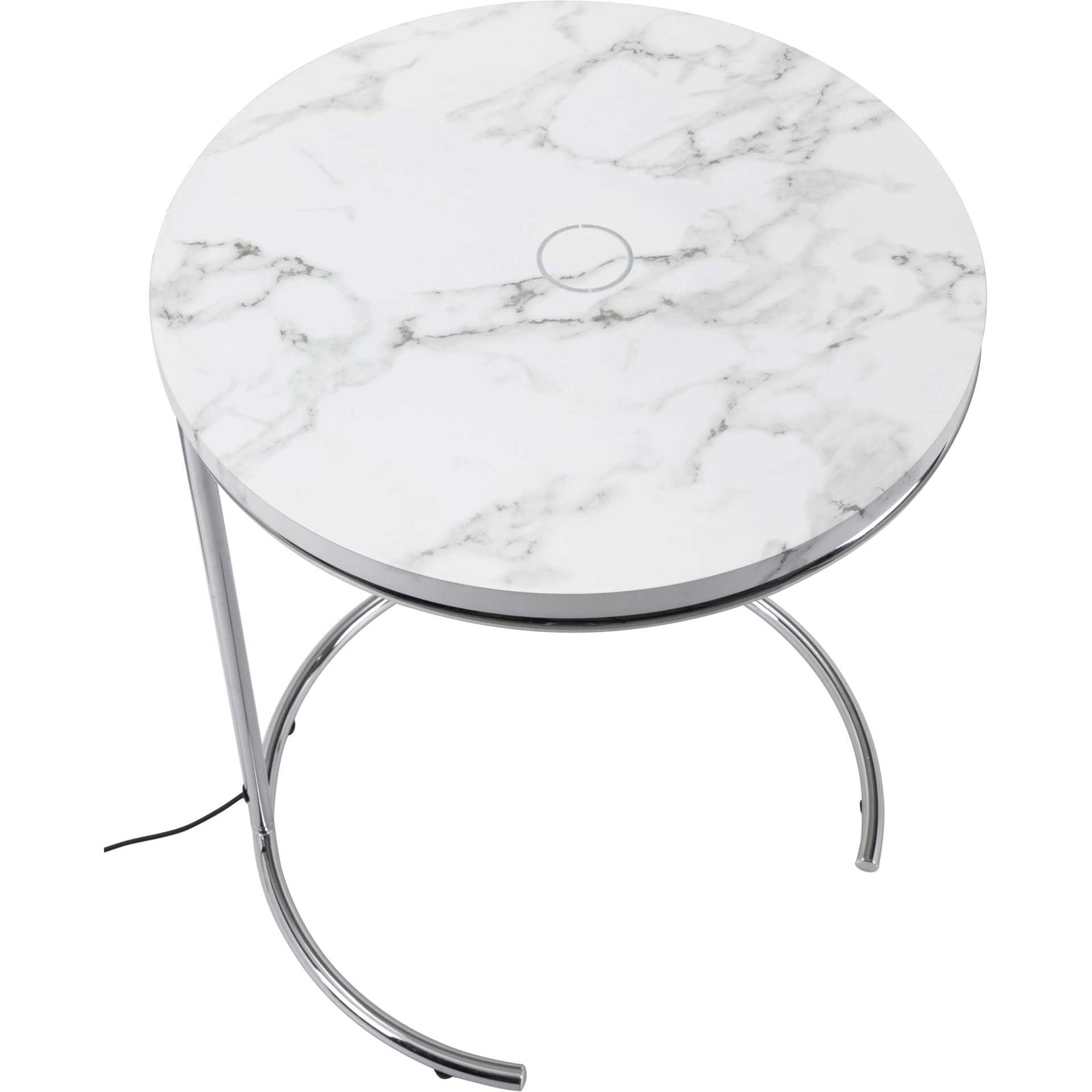 Kennedy Side Table White/Chrome