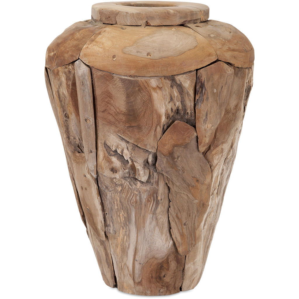 Kamet Large Puzzle Teak Wood Vase