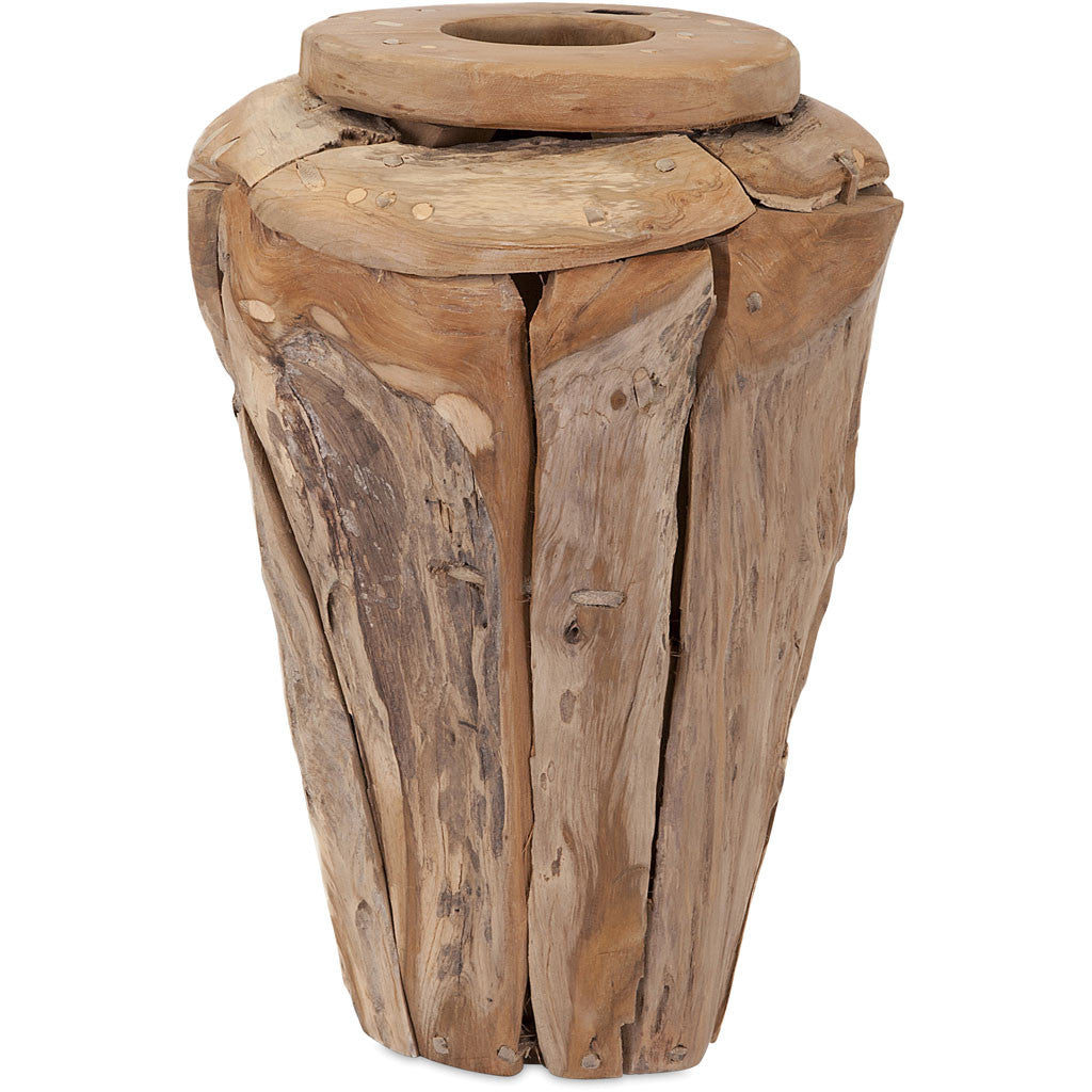 Kamet Small Puzzle Teak Wood Vase
