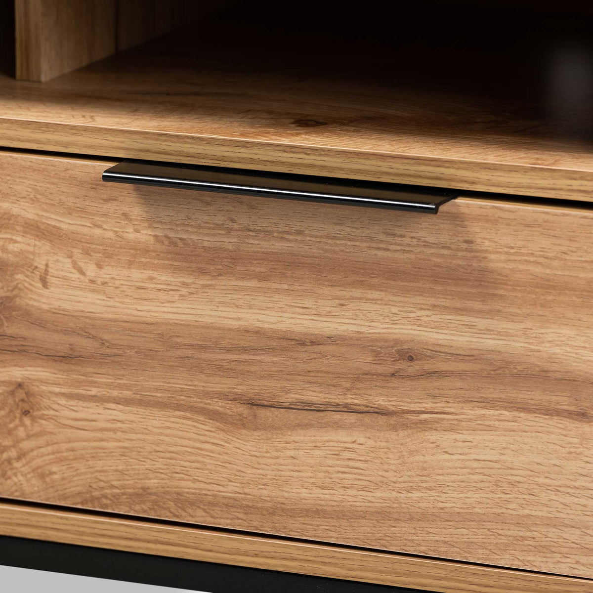 Realyn 2-Drawer TV Stand Oak/Black