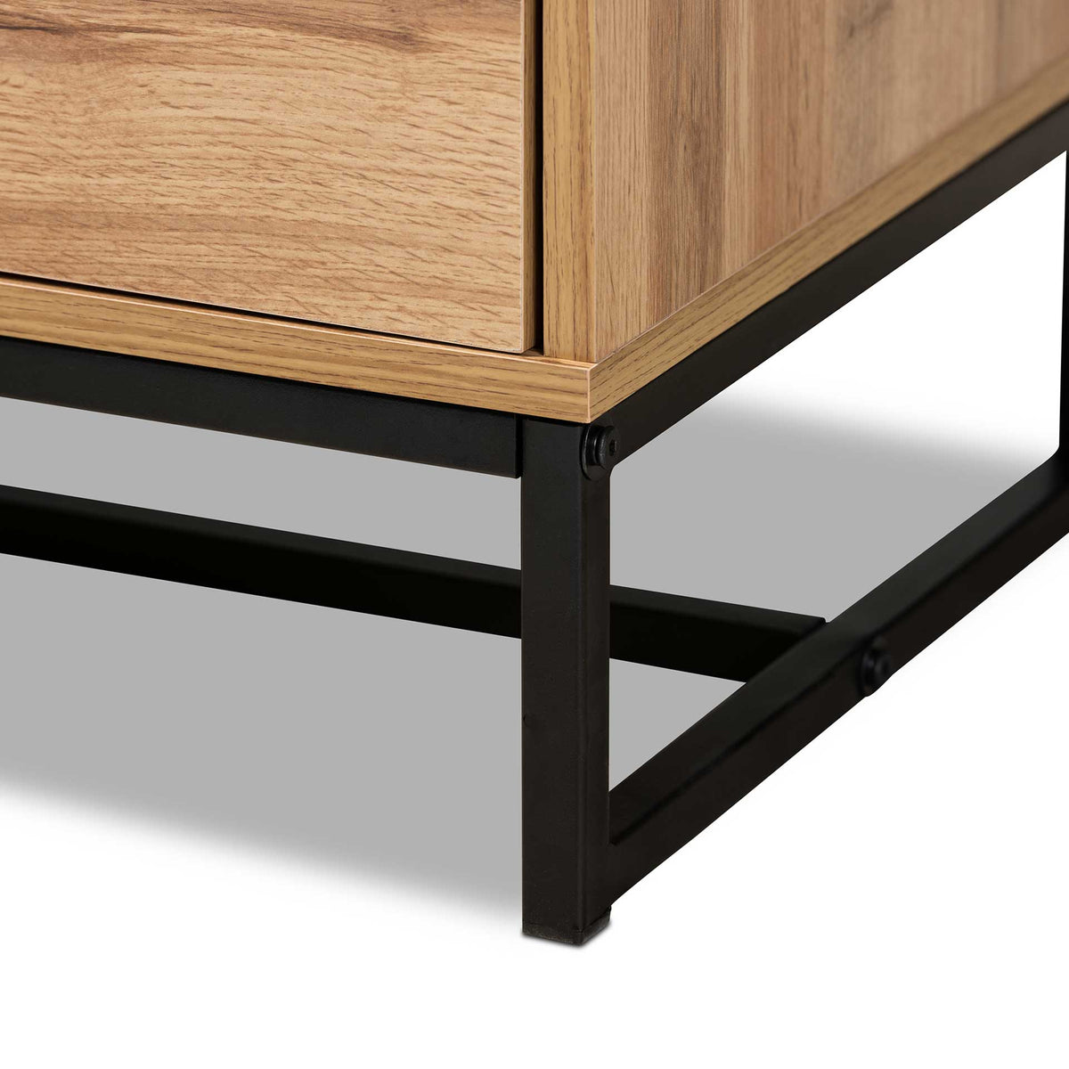 Realyn 2-Drawer TV Stand Oak/Black