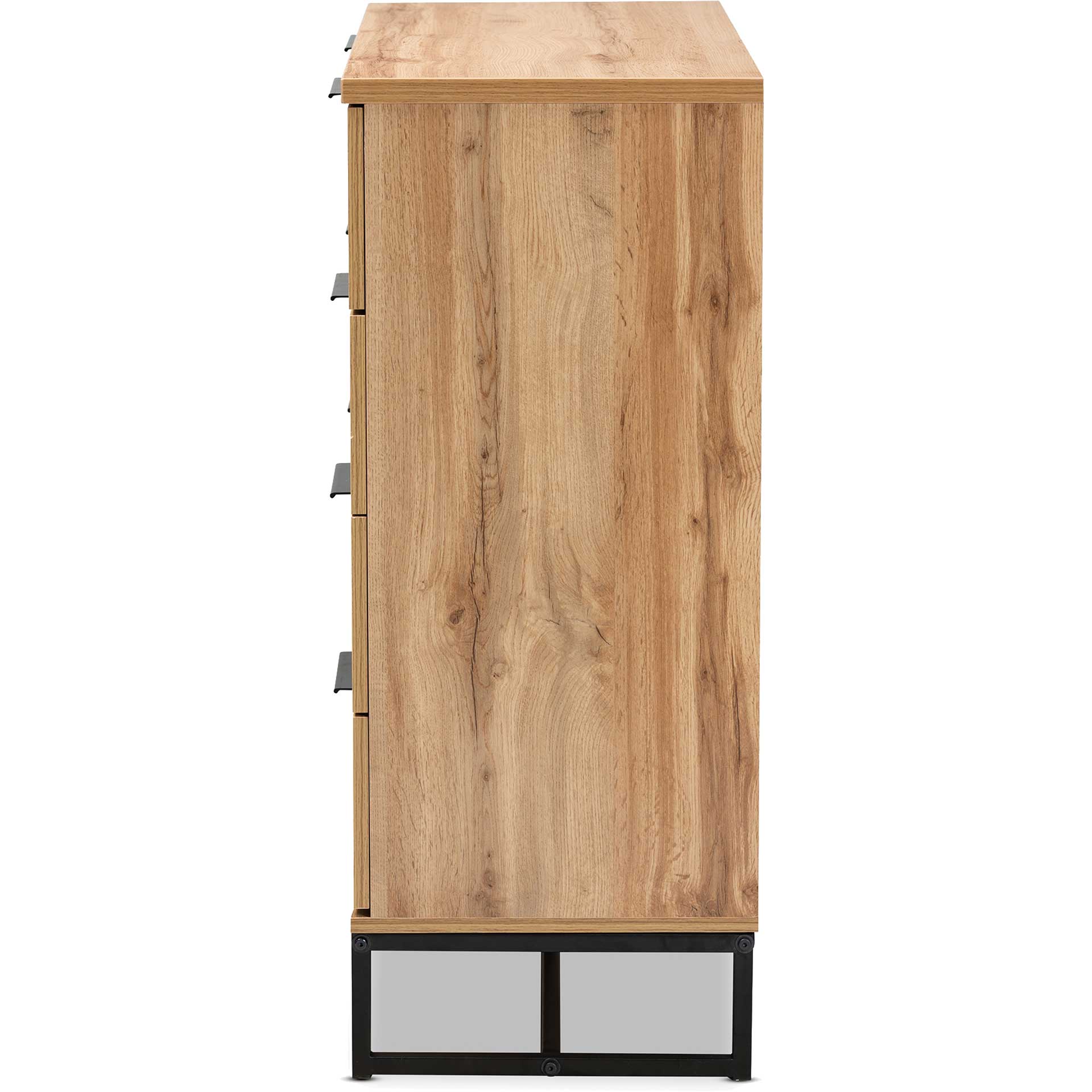 Realyn 4-Drawer Dresser Oak/Black
