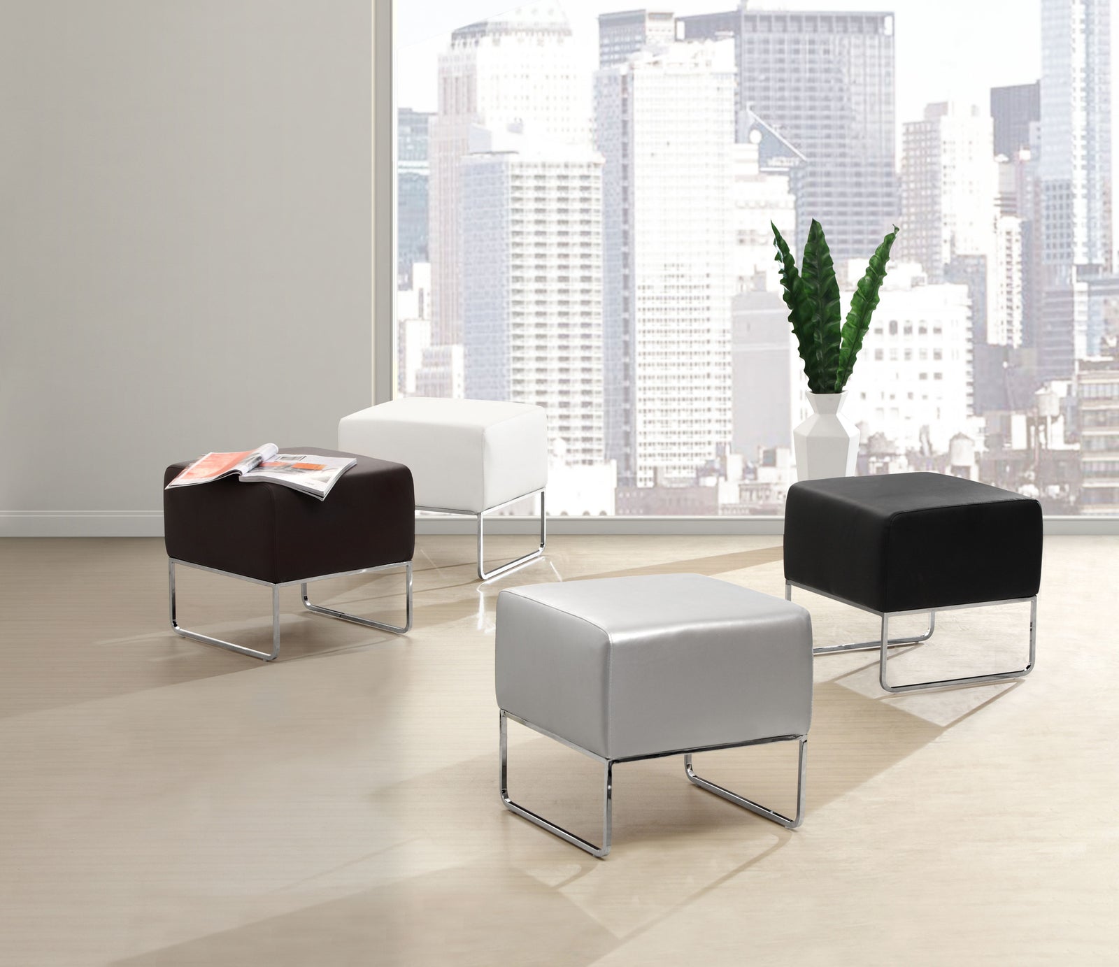 Portland Ottoman Black