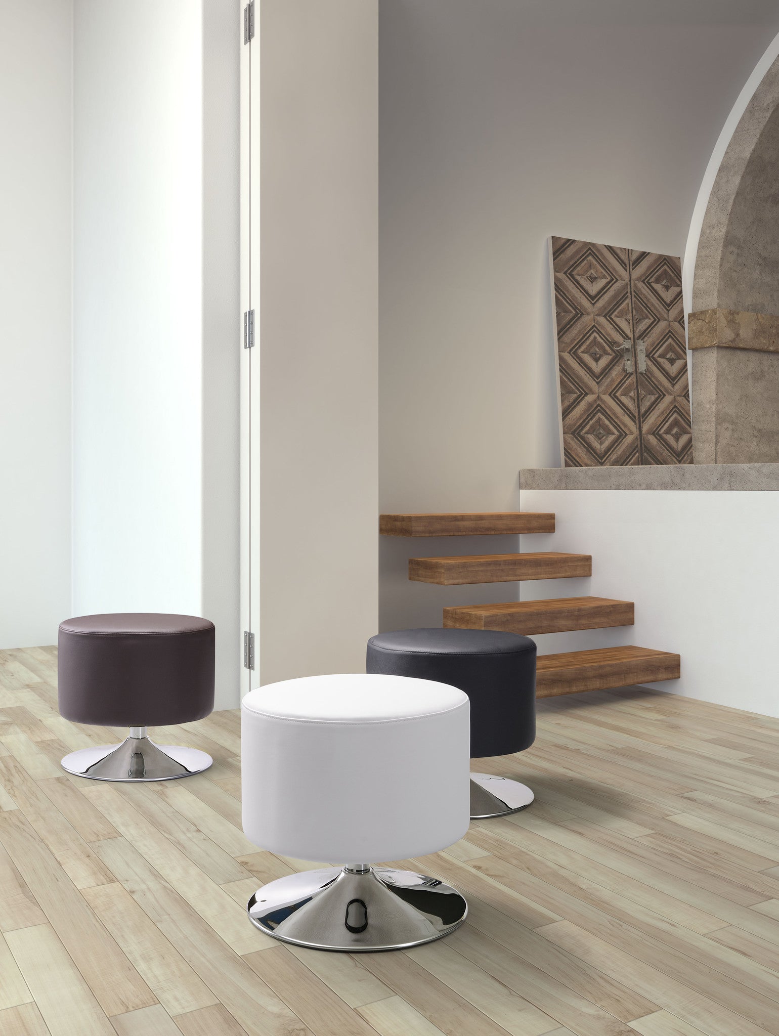 Plymouth Ottoman White