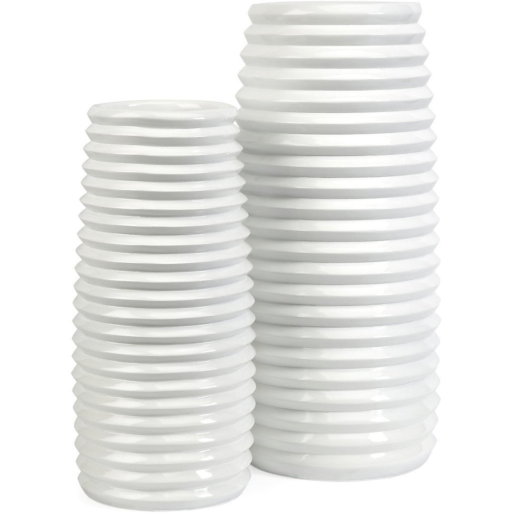 Davie Ribbed Vases (Set of 2)