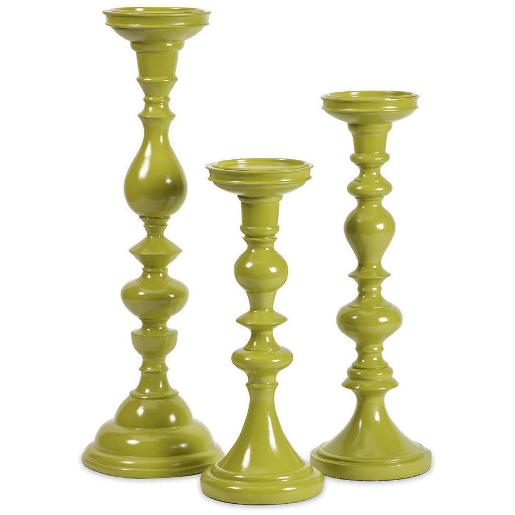 Elite Green Apple Candle Holders (Set of 3)