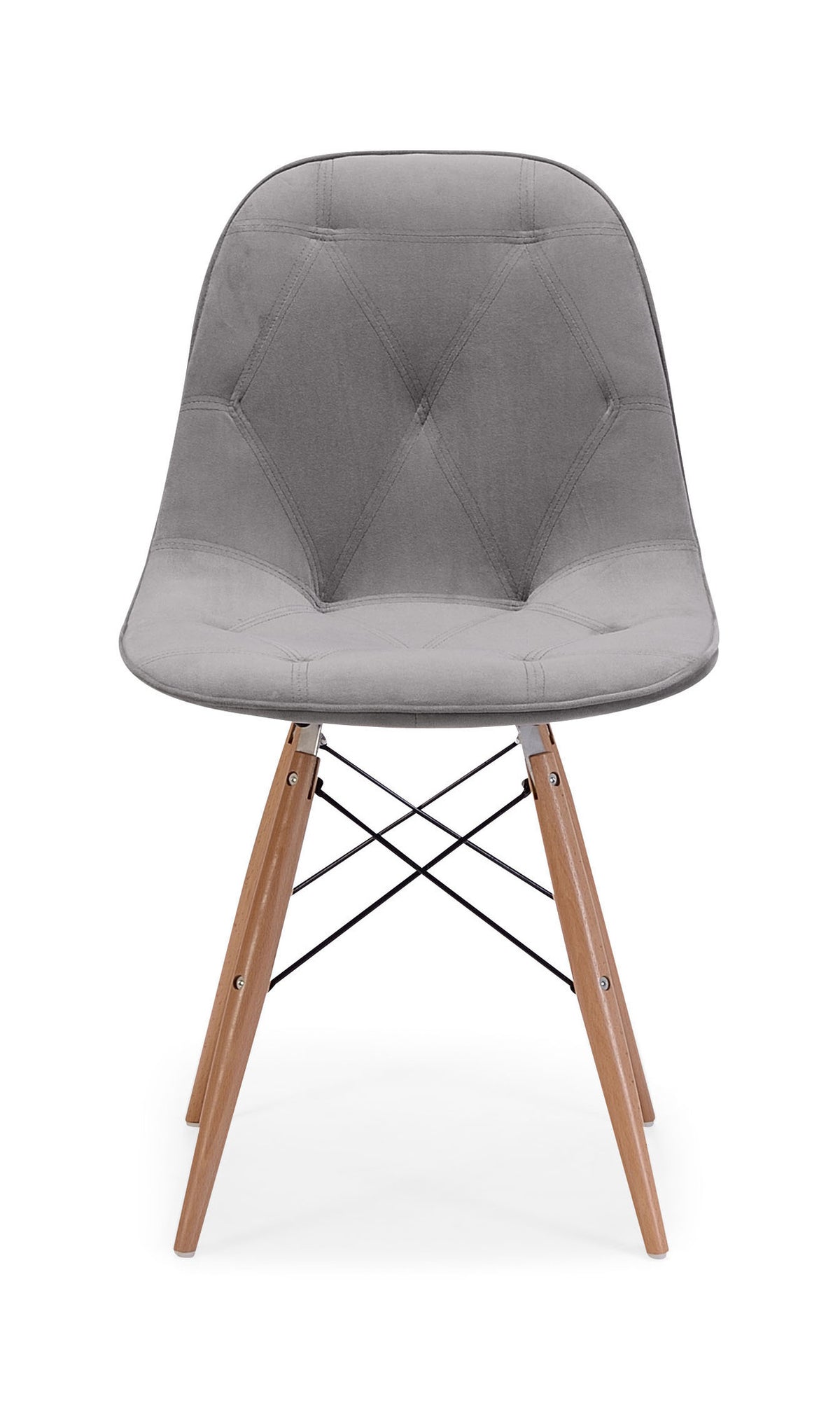 Preston Chair Gray Velour