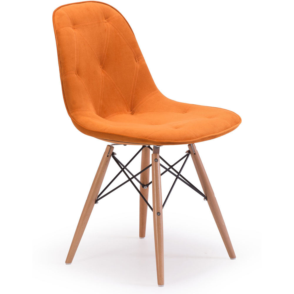 Preston Chair Orange Velour
