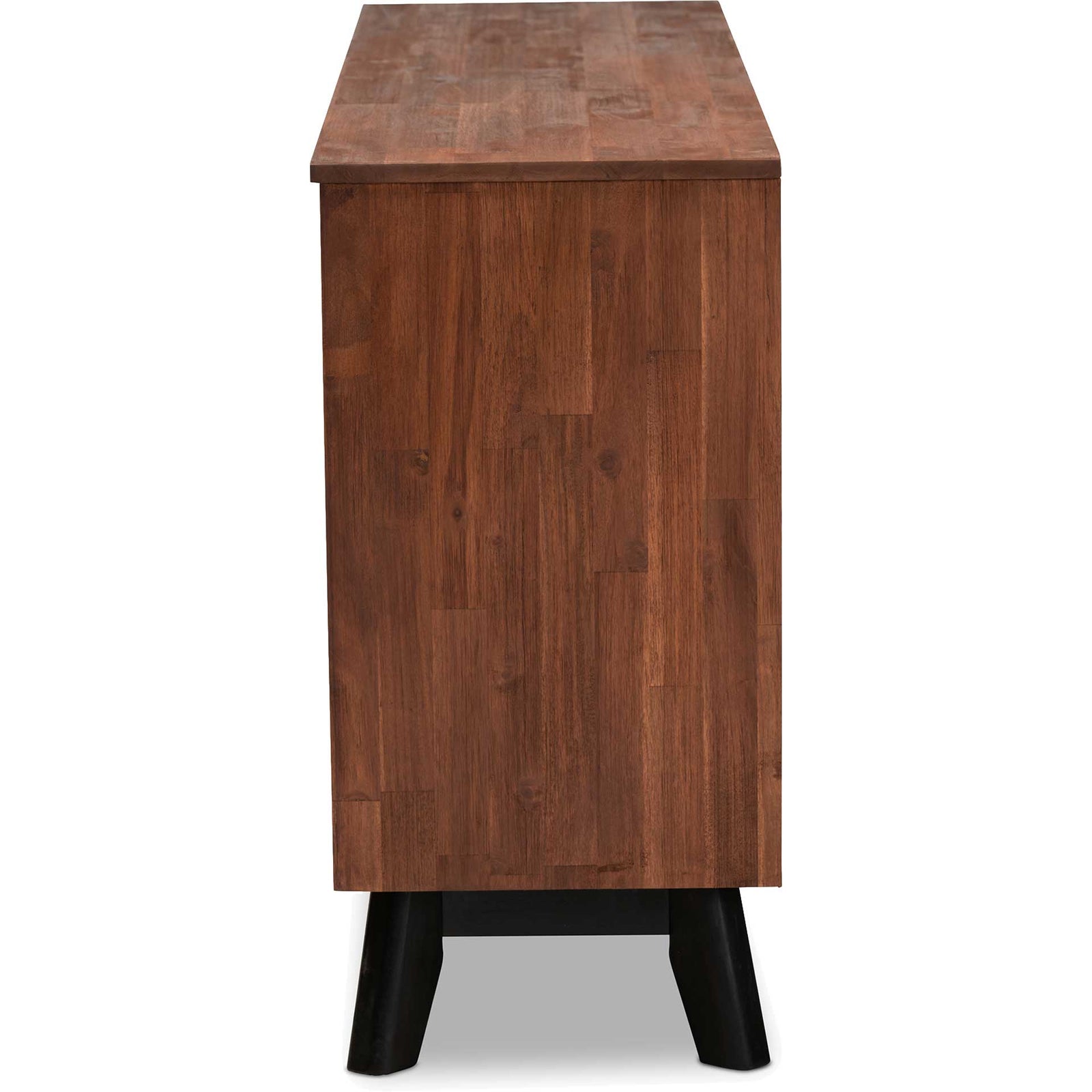 Caroline 2-Door Wood Sideboard Brown/Black