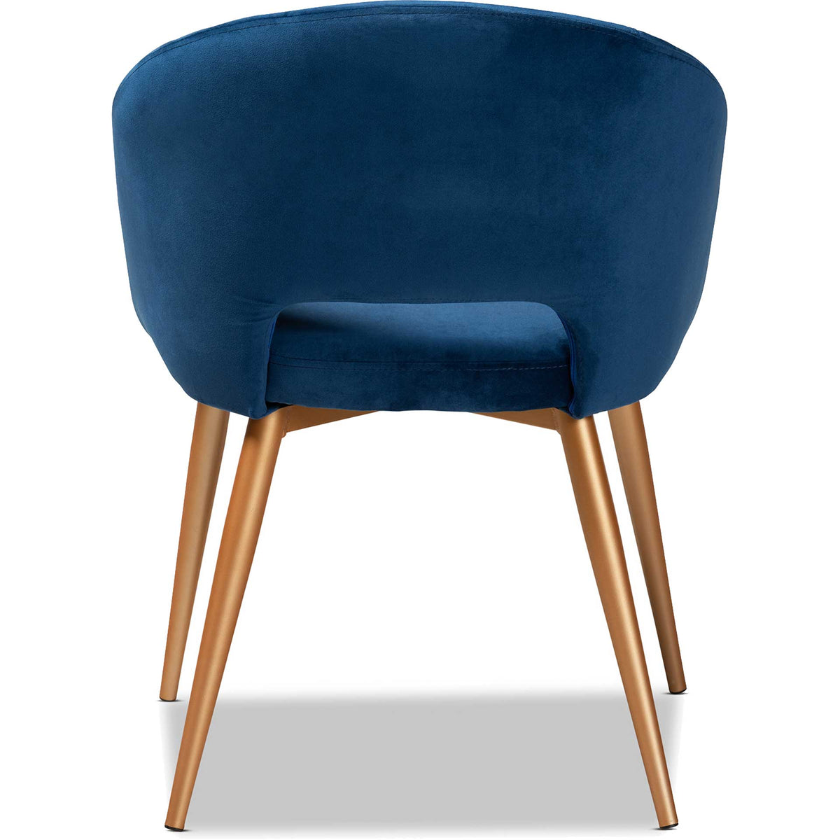 Victor Velvet Fabric Upholstered Dining Chair Navy/Gold