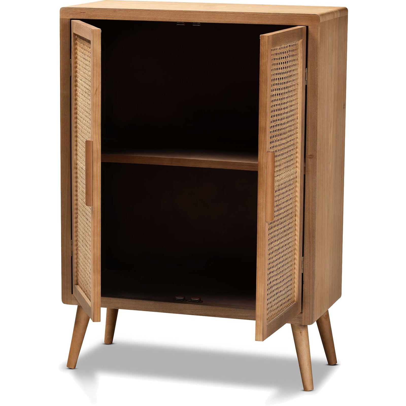 Alyssa 2-Door Storage Cabinet Medium Oak