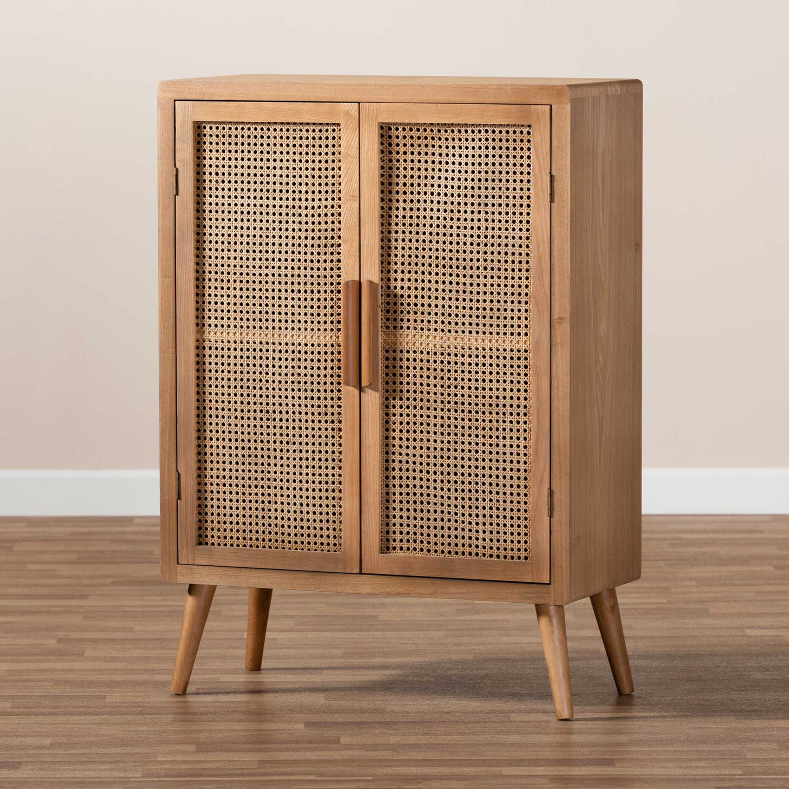 Alyssa 2-Door Storage Cabinet Medium Oak