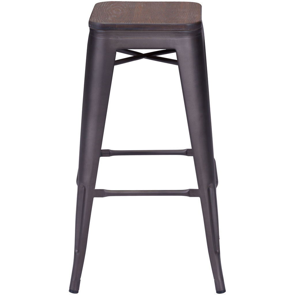 Manchester Bar Chair Rustic Wood (Set of 2)