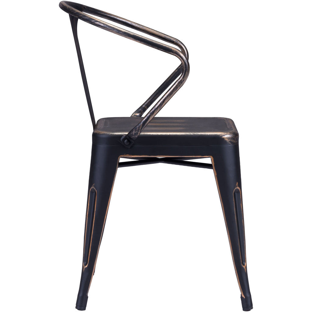 Hampden Chair Antique Black Gold (Set of 2)