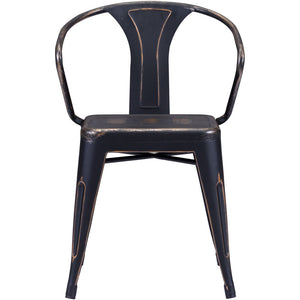 Hampden Chair Antique Black Gold (Set of 2)