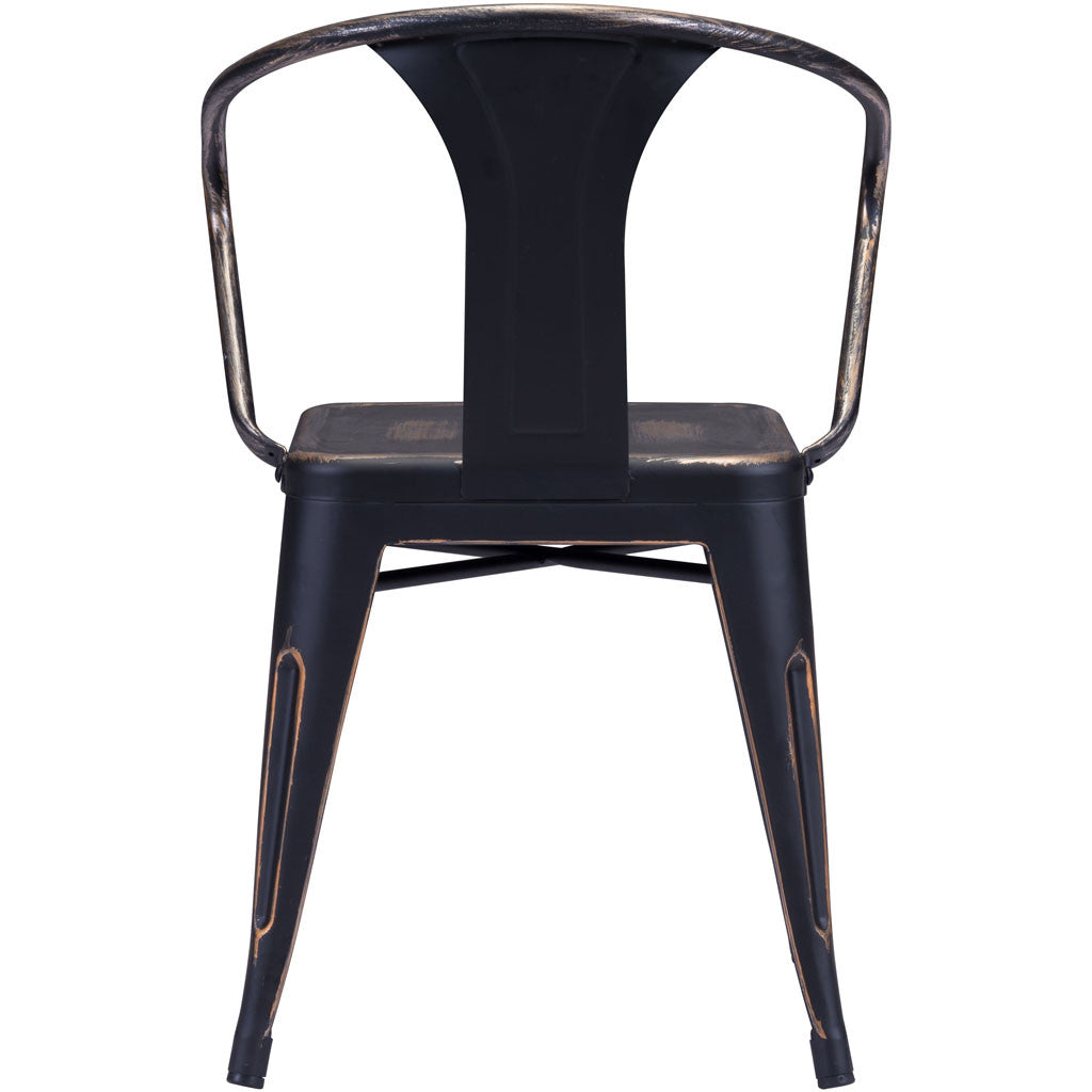 Hampden Chair Antique Black Gold (Set of 2)